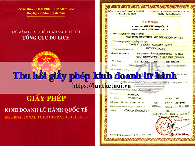 Thu hồi giấy phép kinh doanh lữ hành - Luật Kết Nối