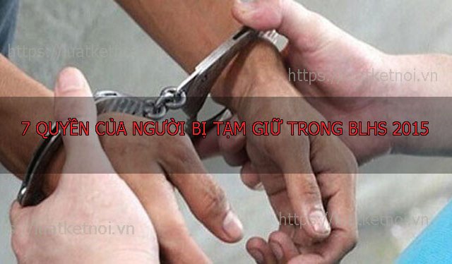 7 QUYỀN CỦA NGƯỜI BỊ TẠM GIỮ TRONG BLHS 2015