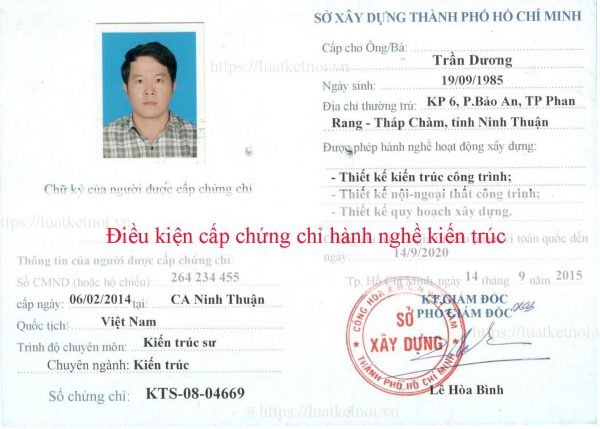 Điều kiện cấp chứng chỉ hành nghề kiến trúc